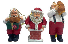 (3) Ashton Drake Heirloom Ornaments Santa’s Busy Season Christmas set 94356 picture