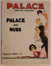 1927 PALACE MUSIC HALL PALACE AUX NU HENRI VARNA PROGRAM DAMIA LINA TYBER picture