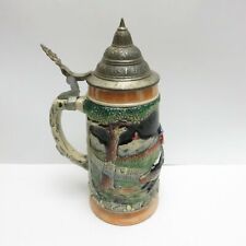 Beer stein vintage mapsa german music swiss musical movement mug 9.5in tall picture