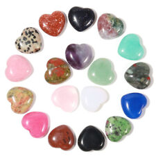 Small Natural Quartz Healing Crystal Heart Gemstone for home decor 16mm 50pcs picture