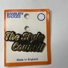 1980's Style Council Badge By Banbury Badges 3D Plastic on original card  picture