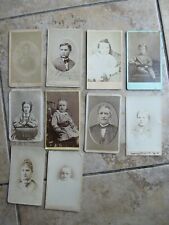 GREAT Collection of 10 Antique Victorian Carte de Visite Photos,1880, ALL IDENT. picture
