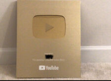OFFICIAL YOUTUBE GOLD PLAY BUTTON 1 MILLION SUBS AWARD Authentic picture