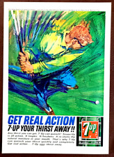 7-Up Golf Original 1964 Vintage Print Ad Wall Art picture
