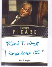 Star Trek Picard S 2 3 auto card Inscription Karl T. Wright LLAP picture