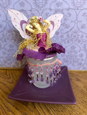 Popular Imports Putting on the Ritz Purple Fairy Candle Holder W Shonfelds Plate picture