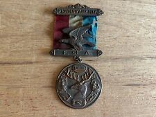 Pennsylvania Foresters Of America Badge Pin Medal Ribbon Deco Antique Vtg Eagle picture