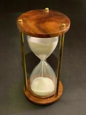 Antique Sand timer Wooden Hourglass Vintage Hourglass Maritime Nautical Decor picture