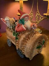Vintage German Santa Belsnickle Bethany Lowe Ltd Ed. Loofah Car With Toys picture