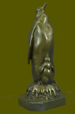 Bronze Sculpture Mother Penguin With Chick Masterpiece by Miguel Lopez Deco Deal picture