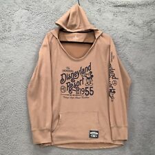 Disney Parks Disneyland Hoodie Sweatshirt Adult 2XL Tan Spell Out Pouch Pocket picture