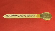 EARLY 1900s THOS USHER ELECTRICAL ENGINEER ADVERT CELLULOID PAPER KNIFE-BOOKMARK picture