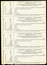 US Rare 1920 Roosevelt Memorial Association Membership Application picture