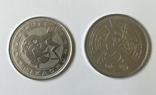 Pokemon Coins Pikachu/Lugia Metal Silver Coins - Rare 2000 Nintendo CR/GF picture