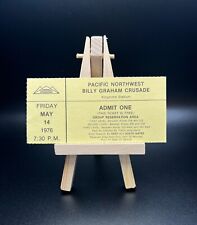 Rare 1976 Billy Graham Crusade Ticket Stub - Seattle, WA | Near Mint Condition picture