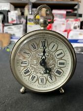 Filigree Silver Trenkle Alarm Clock West Germany Vintage 1950s picture