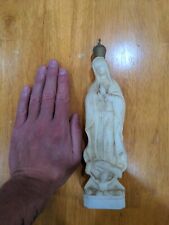 Vintage Antique Plastic Virgin Mary Our Blessed Mother Statue Mexico  picture