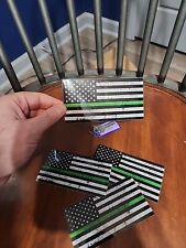 10 STICKER PACK Thin Green Line ARMY Flag Sticker picture