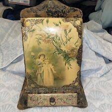 ANTIQUE VICTORIAN CELLULOID VELVET PHOTO ALBUM STAND Sold For Repairs AS IS  picture