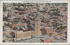 c1920s San Antonio Texas aerial view flag postcard A594 picture