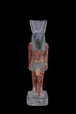 UNIQUE ANCIENT EGYPTIAN ANTIQUE Statue of Seth Handcrafted Luck Hieroglyphic picture
