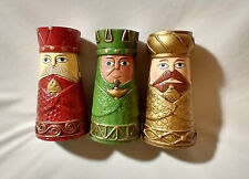 Set of 3 Vintage Dickson Japan Mid Century Three Wise Men Candle Holders picture