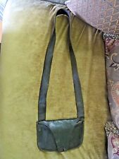 ANTIQUE LATE 1700s 1800s OLD RIFLEMANS LEATHER OVER THE SHOULDER AMMO POUCH BAG picture