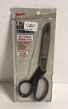 NEW VTG PENN 7 Inch Bent Trimmer Scissor Carbon Steel Nickel MADE IN ITALY picture