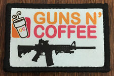 Tactical Guns and Coffee Morale Patch Funny Military Army Hook Flag Dunkin picture