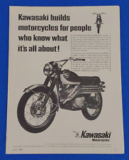 1967 KAWASAKI MOTORCYCLE ORIGINAL PRINT AD SAMURAI 250cc STREET SCRAMBLER JAPAN picture