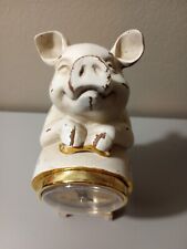 Pig Clock and Antique Hanging Table Clock picture