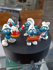 VINTAGE Smurf Figurines - Food Figures. Lot Of 5 picture