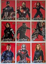 2016 Upper Deck Captain America Civil War Walmart Exclusive Red 50 Card Set picture