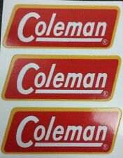 THREE (3) NEW COLEMAN REPLACEMENT STICKER LABEL DECAL LANTERN STOVE 1954-1960 picture