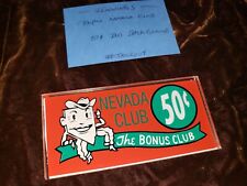 JENNINGS REPO PLASTIC RED NEVADA CLUB 50c TOP MARQUEE REPRO #JNCR004 picture