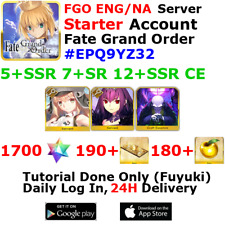 [ENG/NA][INST] FGO / Fate Grand Order Starter Account 5+SSR 190+Tix 1750+SQ #EPQ picture