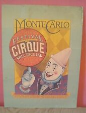 Vtg Monte Carlo Matted CIRCUS POSTER-Rare- 1979 , Huge 30
