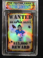 2022 TREVOR LAWRENCE  Holo Refractor WANTED POSTER  AI Art Print PGX Studios picture