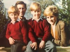 PRINCESS DIANA WITH PRINCE CHARLES WILLIAM & HARRY origin X-Mass signed card   picture