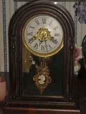 Antique Welch Spring mantle clock with alarm working picture