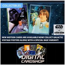 Topps Star Wars Card Trader 2022 Galactic Vintage Posters Blue Red Green Set picture