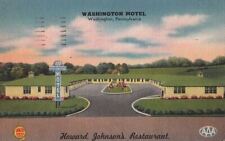 Postcard Washington Motel Howard Johnson's Restaurant Washington PA  picture