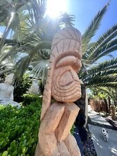 New 3’ 3” KU Tiki by Smokin' Tikis Hawaii Natural Coconut Palm Hand-carved picture