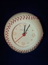 Howard Miller Polystone Baseball Shaped Table Clock #645-458 Working Battery  picture
