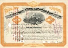 William B. Astor - Harlem River and Portchester Railroad - $5,000 Bond - Autogra picture