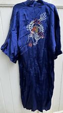 Vintage Silk Chinese Dragon Print 100% Silk Kimono Robe Size Large - Authentic picture