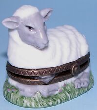 Midwest PHB (porcelain hinge box) Sheep, mint jelly, # 34832-1, lamb NIB picture