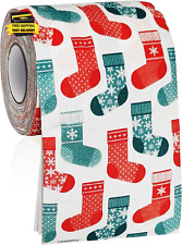 Christmas Toilet Paper Decorations, Colored Christmas Socks Pattern Toilet Paper picture