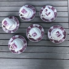 University of CA Berkeley Diamond Jubilee Wedgwood Demitasse Cups and Saucers   picture