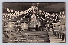 Fostoria OH-Ohio, Christmas, First United Brethren Church Vintage c1908 Postcard picture